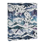 Mountains Watercolor Nature Trees Ski Snow Blue Indigo Canvas Print Gallery Image 8
