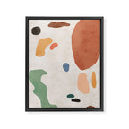 Organic Terracotta Thin Shapes Abstract Framed Canvas Print Gallery Image 8