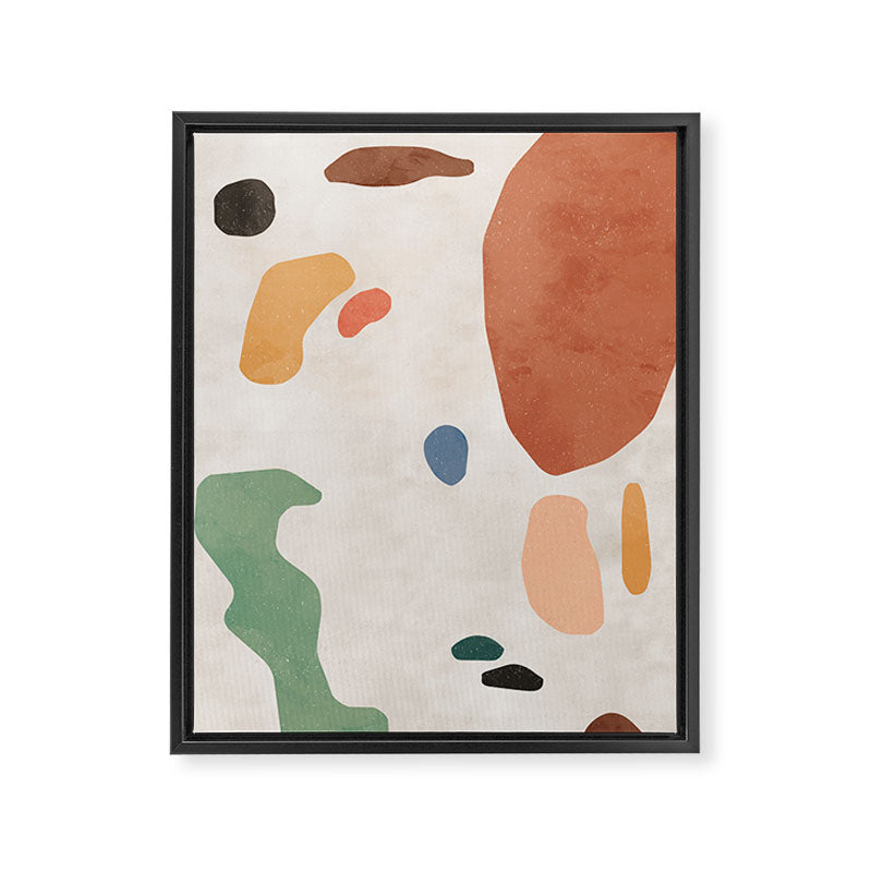 Organic Terracotta Thin Shapes Abstract Framed Canvas Print Gallery Image 8