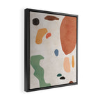 Organic Terracotta Thin Shapes Abstract Framed Canvas Print Gallery Image 2