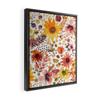 Watercolor Autumn Floral Sunflowers Warm Orange Framed Canvas Print Gallery Image 2