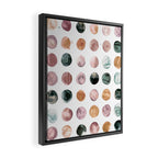 Watercolor Earth Tone Dots Minimal Boho Pattern Framed Canvas Print Gallery Image 2