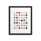 Watercolor Earth Tone Dots Minimal Boho Pattern Framed Art Print Gallery Image 6