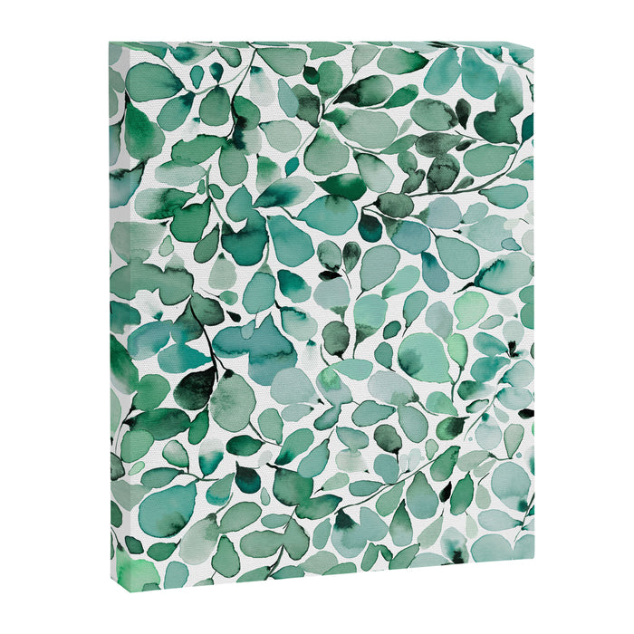 Watercolor Eucalyptus Botanical Green Leaves Canvas Print Gallery Image 1