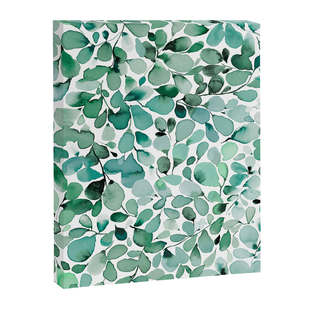 Watercolor Eucalyptus Botanical Green Leaves Canvas Print Gallery Image 8