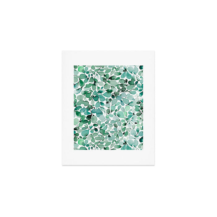 Watercolor Eucalyptus Botanical Green Leaves Art Print Gallery Image 1