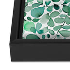 Watercolor Eucalyptus Botanical Green Leaves Framed Canvas Print Gallery Image 3