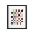 Watercolor Fall Checker Rustic Earthy Framed Art Print Gallery Image 6
