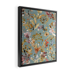 Wild Grasses Botanical Gold Teal Framed Canvas Print Gallery Image 2