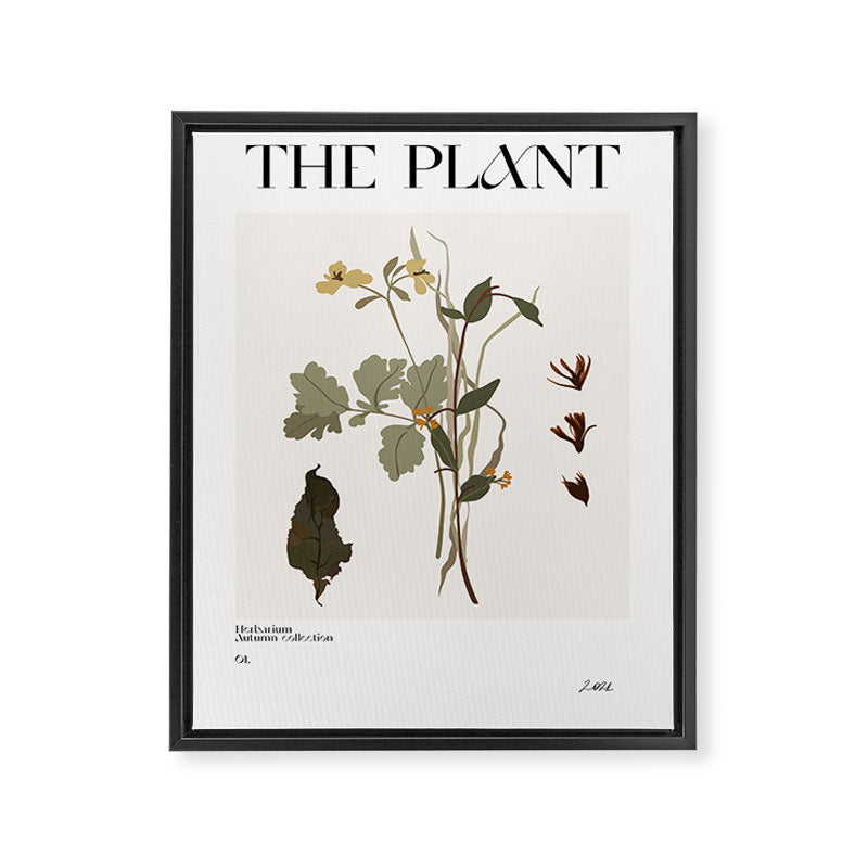 Autumn flowers Herbarium  Framed Canvas Print Gallery Image 6
