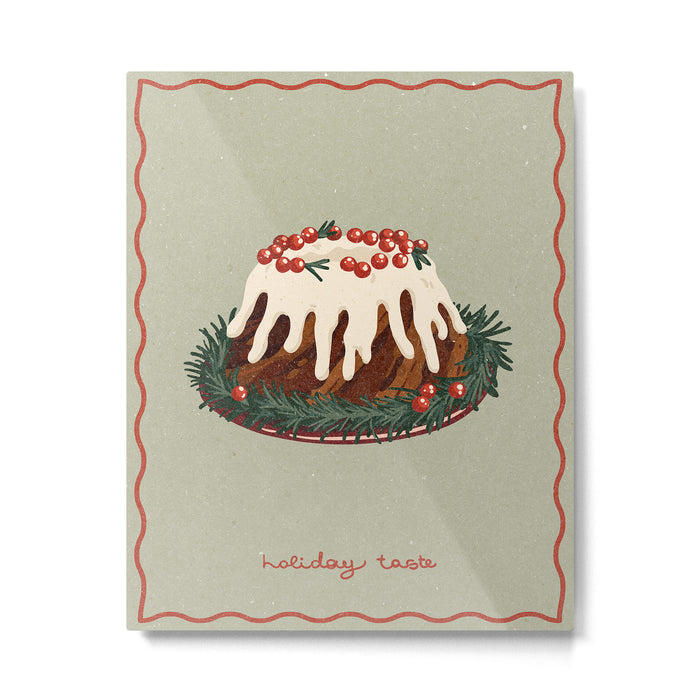 Christmas cake. Holiday Taste Metal Print Gallery Image 1