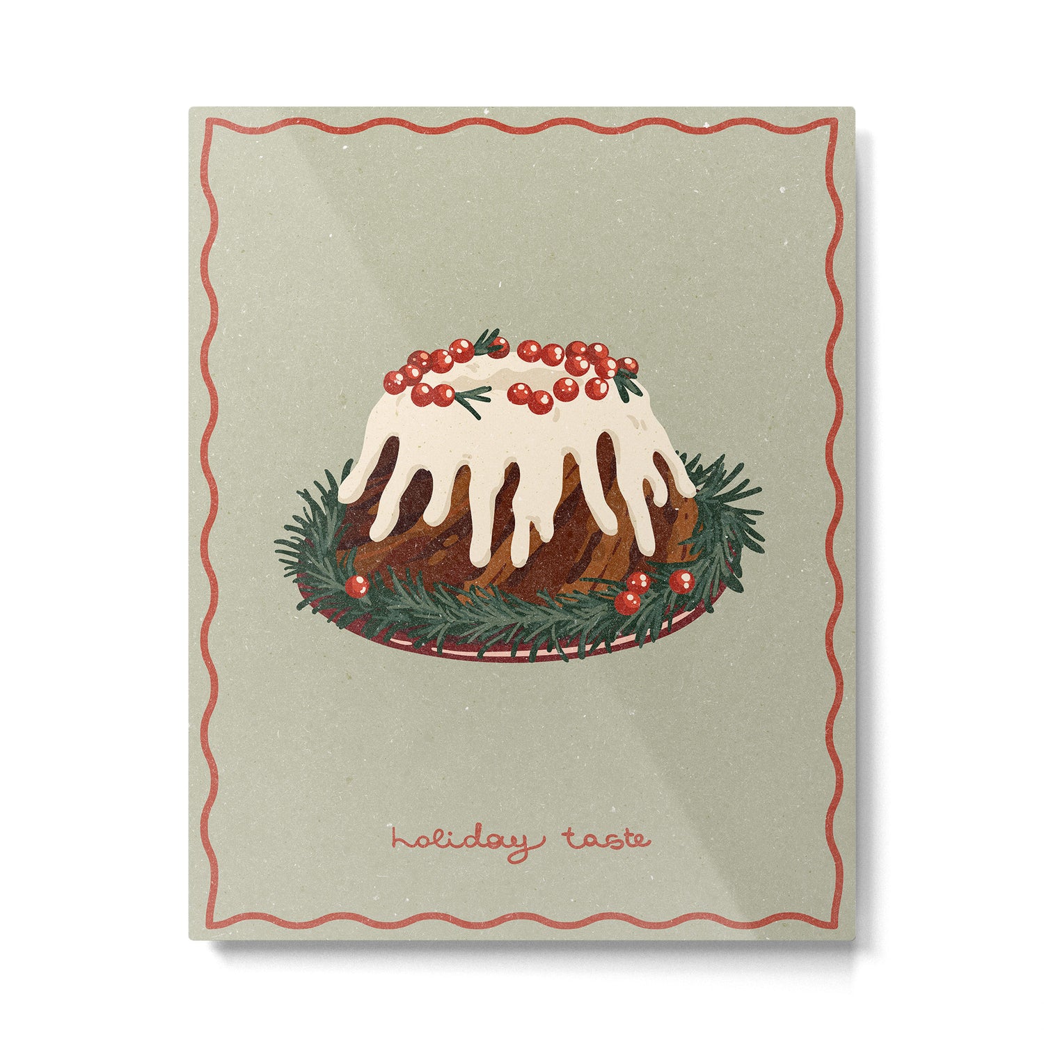 Christmas cake. Holiday Taste Metal Print Gallery Image 4