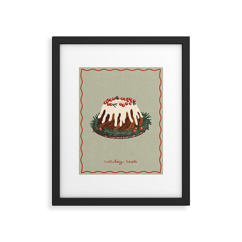 Christmas cake. Holiday Taste Framed Art Print Gallery Image 5