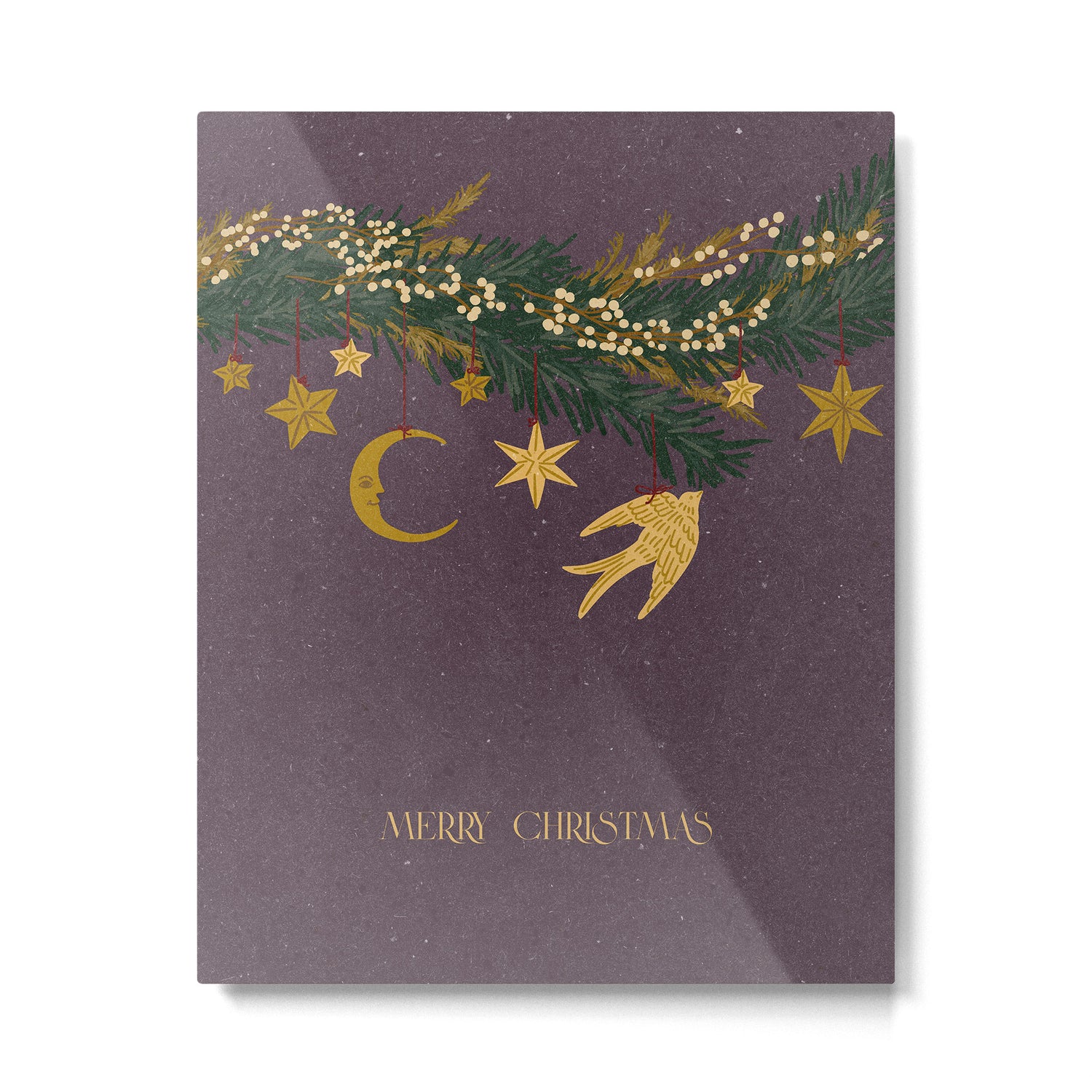 Christmas vintage toys on Christmas tree branches Metal Print Gallery Image 4