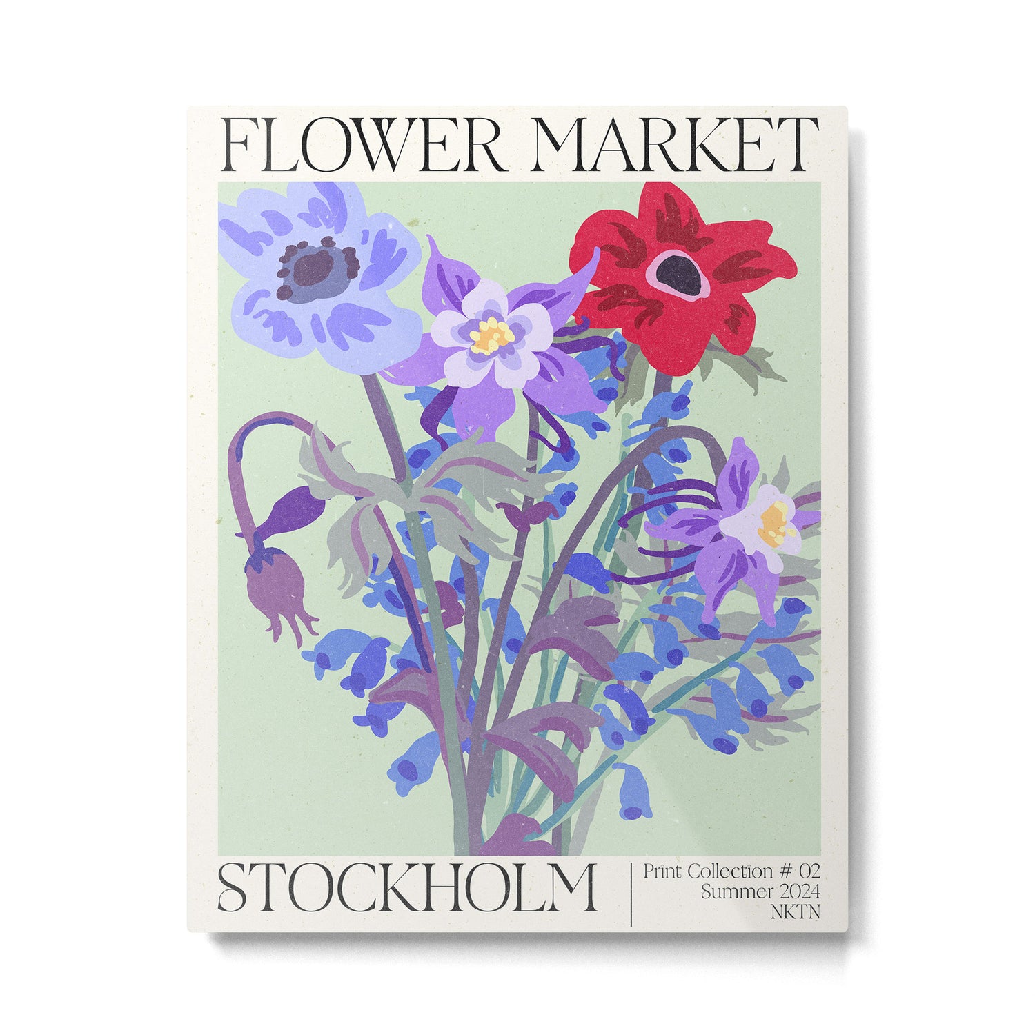 Cottage core aesthetic Flower Market Stockholm Metal Print Gallery Image 4
