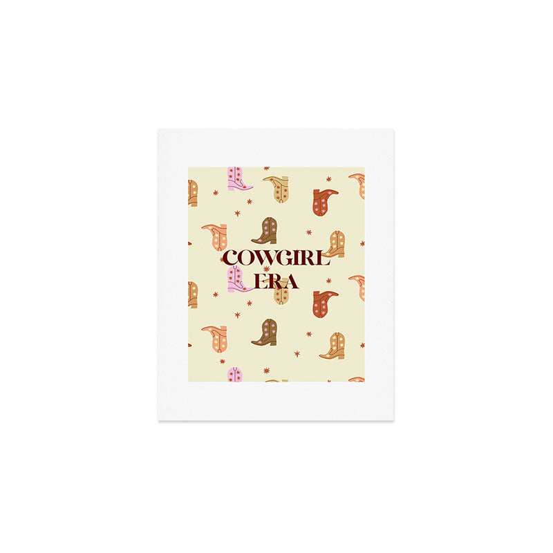 Cowgirl boots pattern Art Print Gallery Image 1