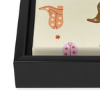 Cowgirl boots pattern Framed Canvas Print Gallery Image 3