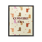 Cowgirl boots pattern Framed Canvas Print Gallery Image 6
