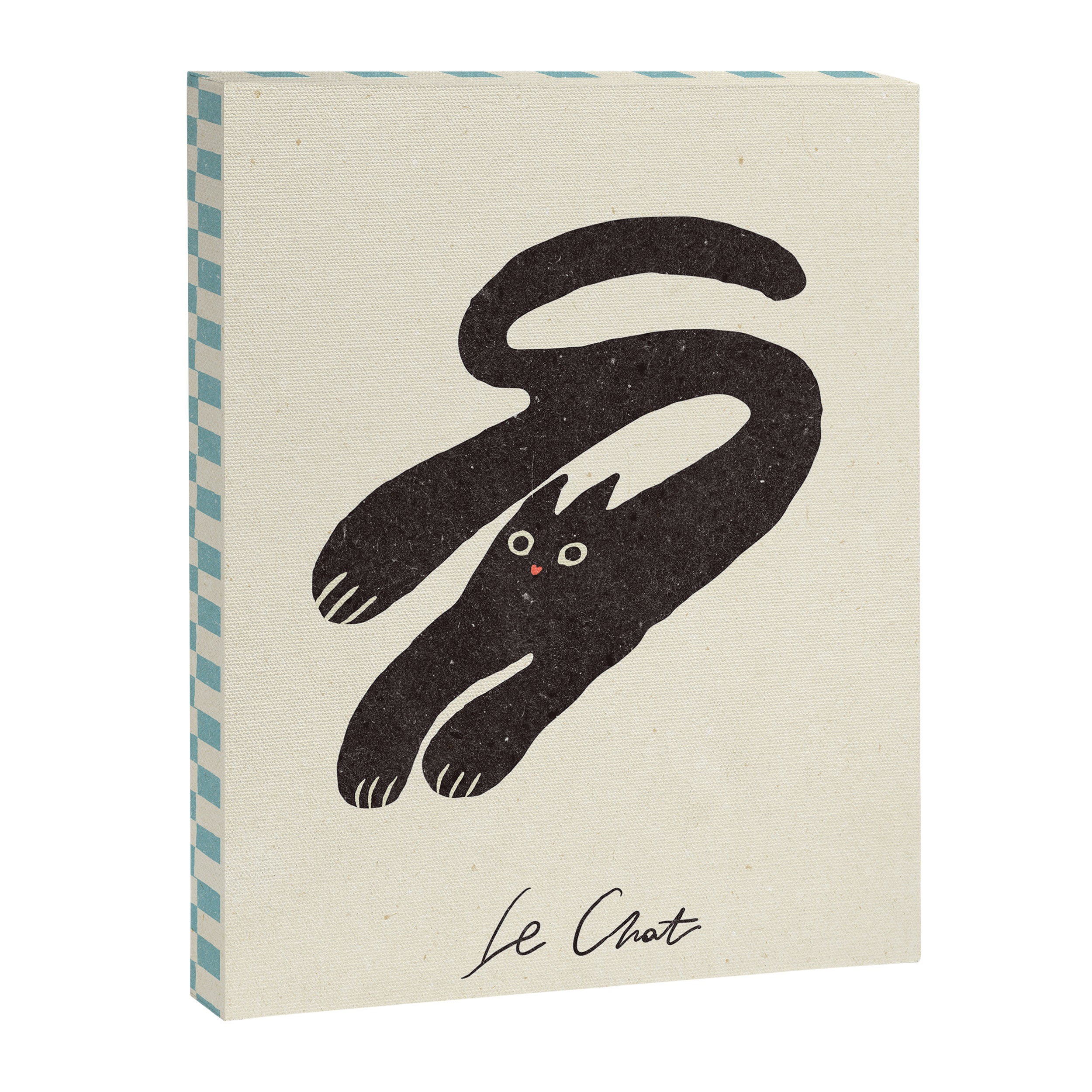 Cute black cat, modern art Canvas Print Gallery Image 6