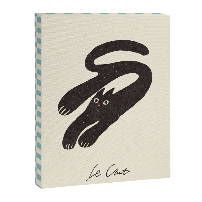 Cute black cat, modern art Canvas Print Gallery Image 1