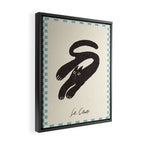 Cute black cat, modern art Framed Canvas Print Gallery Image 2