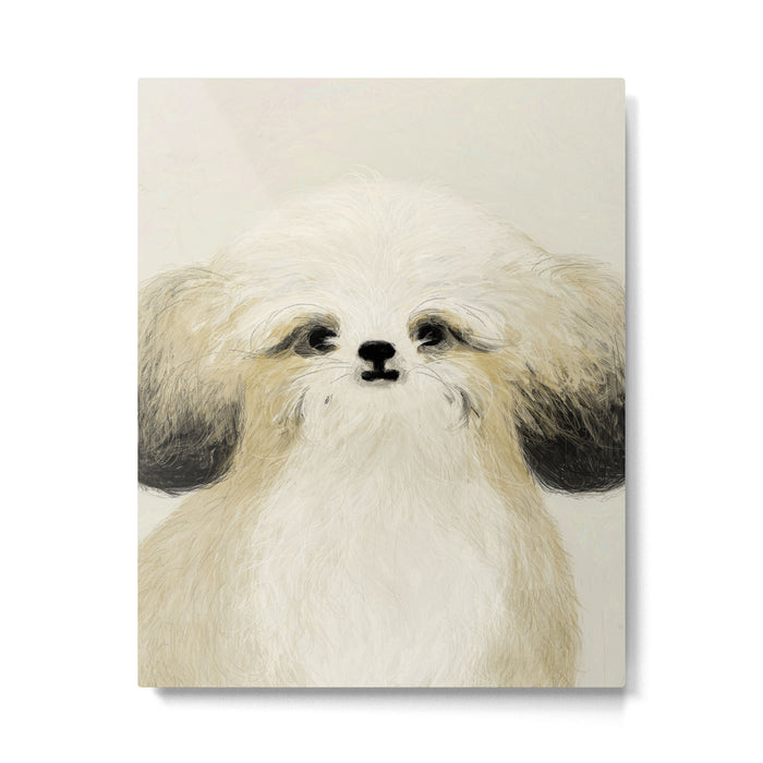 Cute dogs portrait. Wally Metal Print Gallery Image 1