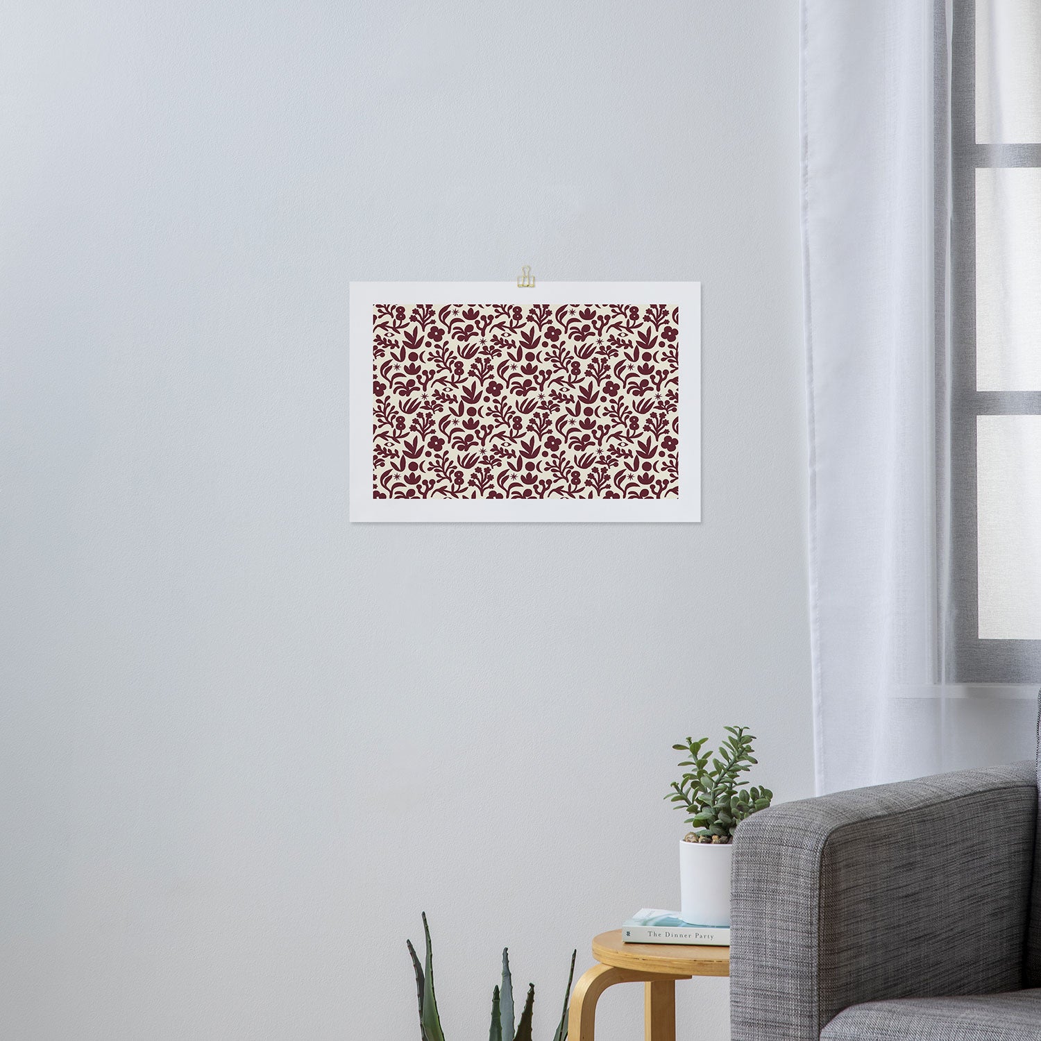 Floral shapes Pattern 01 Art Print Gallery Image 3