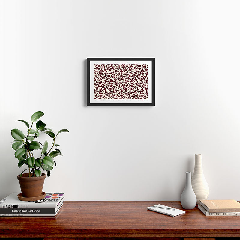 Floral shapes Pattern 01 Framed Art Print Gallery Image 2