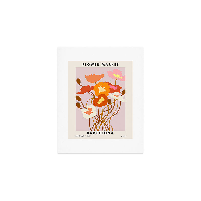 Flower Market, Barcelona, colorful abstract bouquet Art Print Gallery Image 1