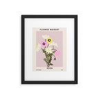 Flower market, Bern, Abstract botanical art Framed Art Print Gallery Image 5