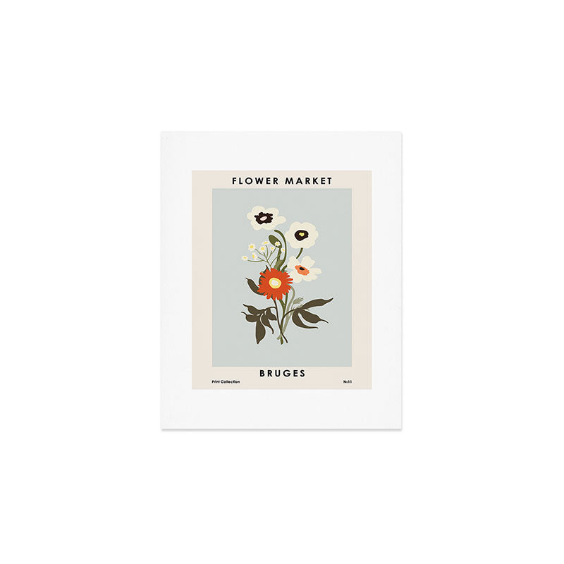 Flower market, Bruges, boho aesthetic Art Print Gallery Image 1