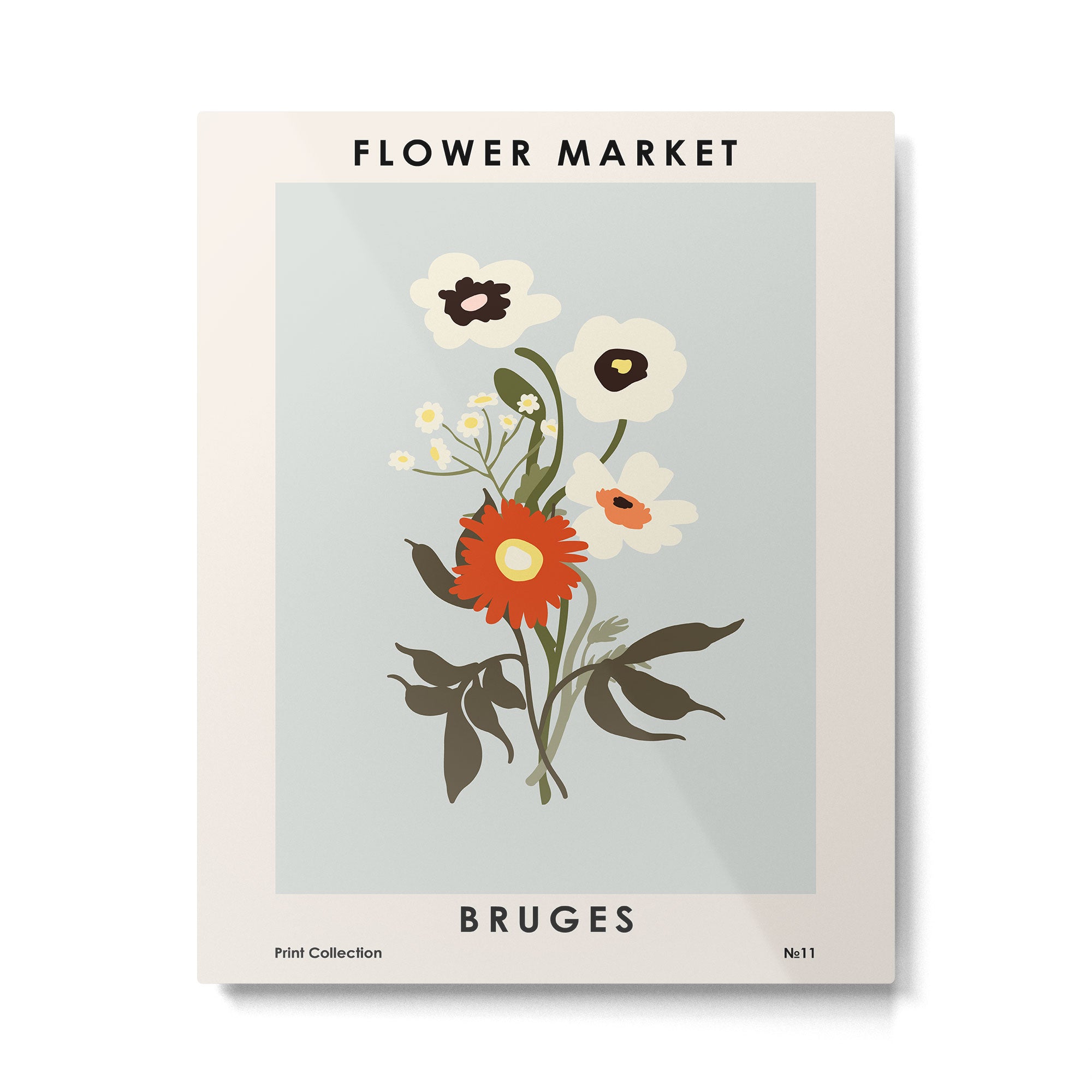 Flower market, Bruges, boho aesthetic Metal Print Gallery Image 4