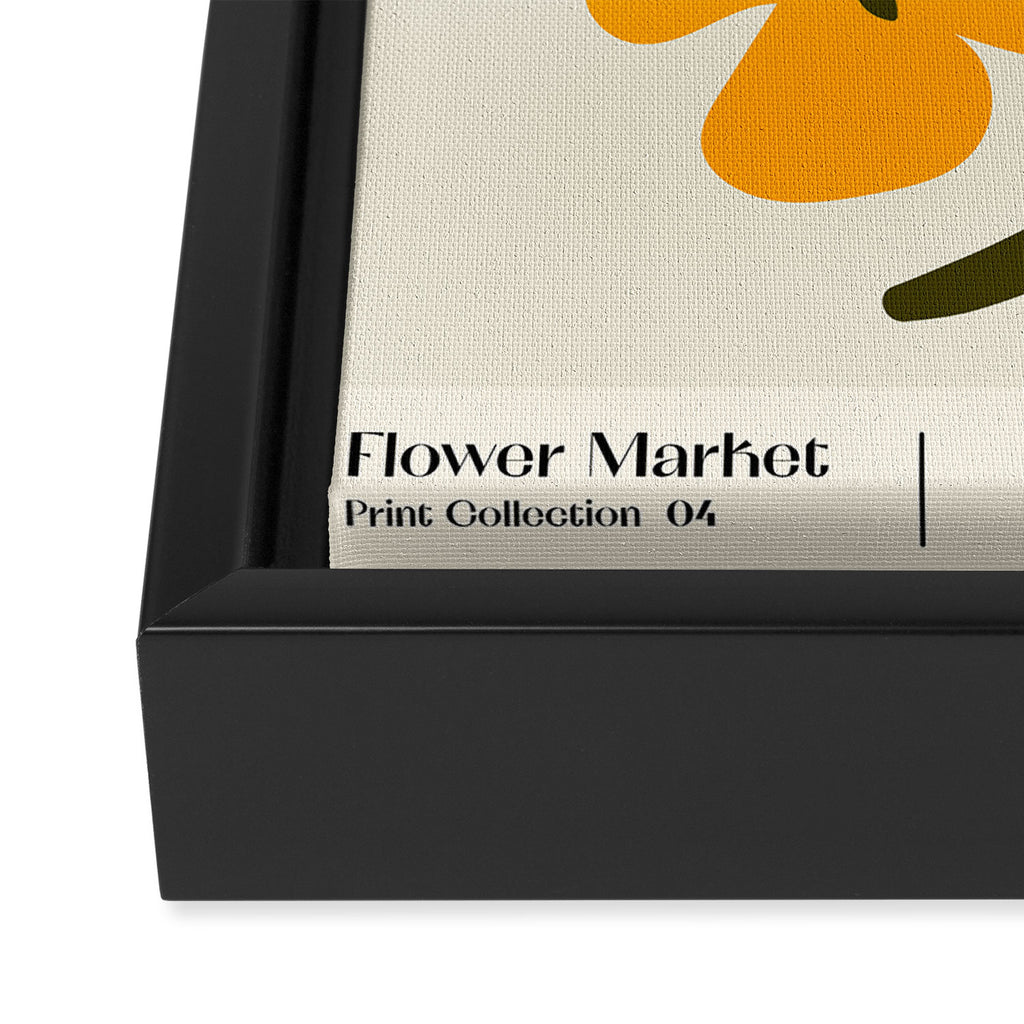 Flower Market, Copenhagen, Vintage Cottagecore style Framed Canvas Print Gallery Image 3