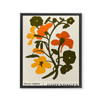 Flower Market, Copenhagen, Vintage Cottagecore style Framed Canvas Print Gallery Image 6