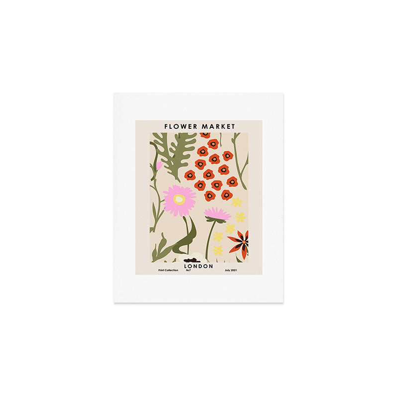 Flower Market. London Art Print Gallery Image 1