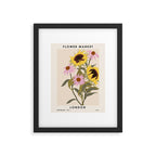Flower Market, London, Sunflowers and Cornflowers bouquet Framed Art Print Gallery Image 5