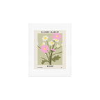 Flower Market, Rome, Pastel floral art Art Print Gallery Image 1