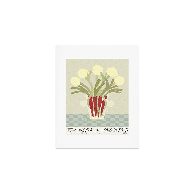 Flowers & Veggies. Still life autumn collection Art Print Gallery Image 1