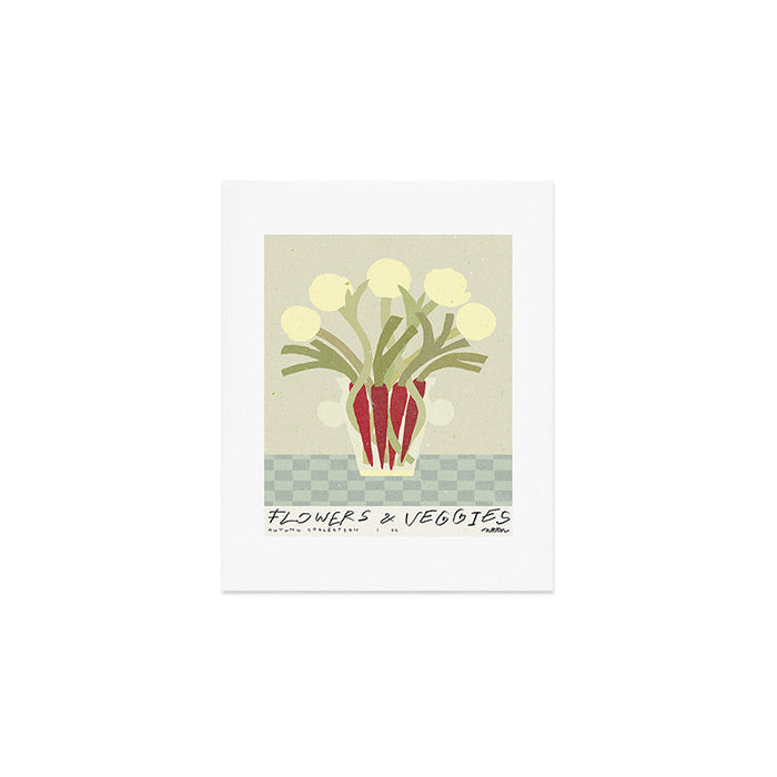 Flowers & Veggies. Still life autumn collection Art Print Gallery Image 1