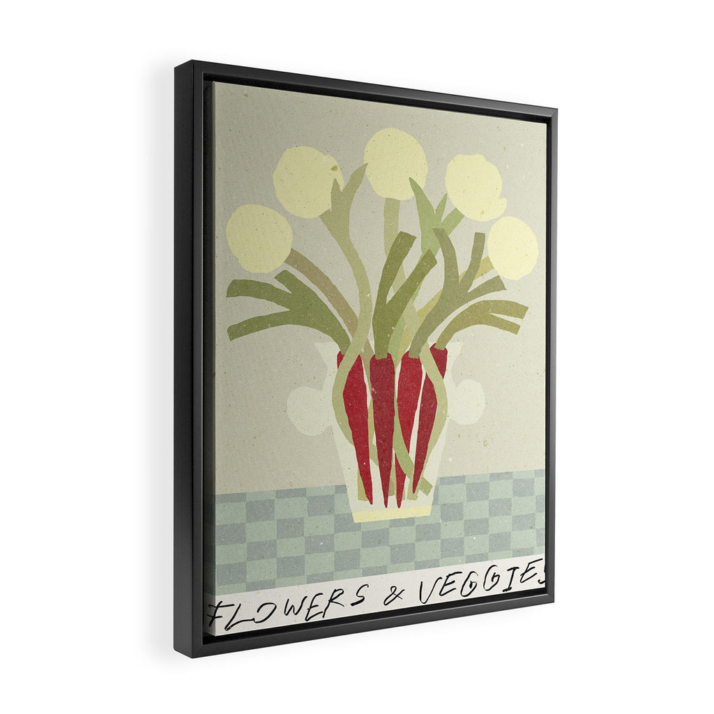 Flowers & Veggies. Still life autumn collection Framed Canvas Print Gallery Image 2