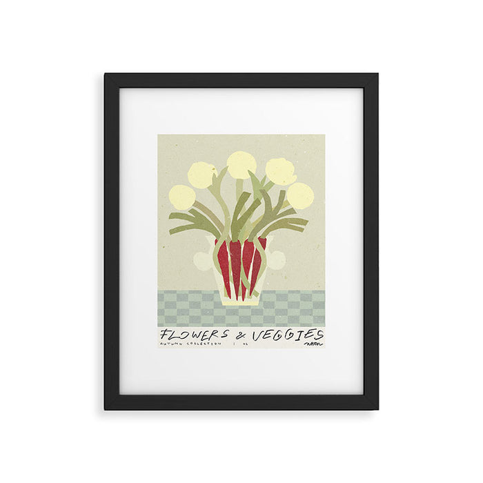 Flowers & Veggies. Still life autumn collection Framed Art Print Gallery Image 1