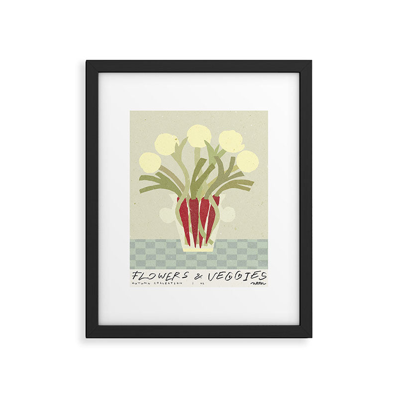 Flowers & Veggies. Still life autumn collection Framed Art Print Gallery Image 5