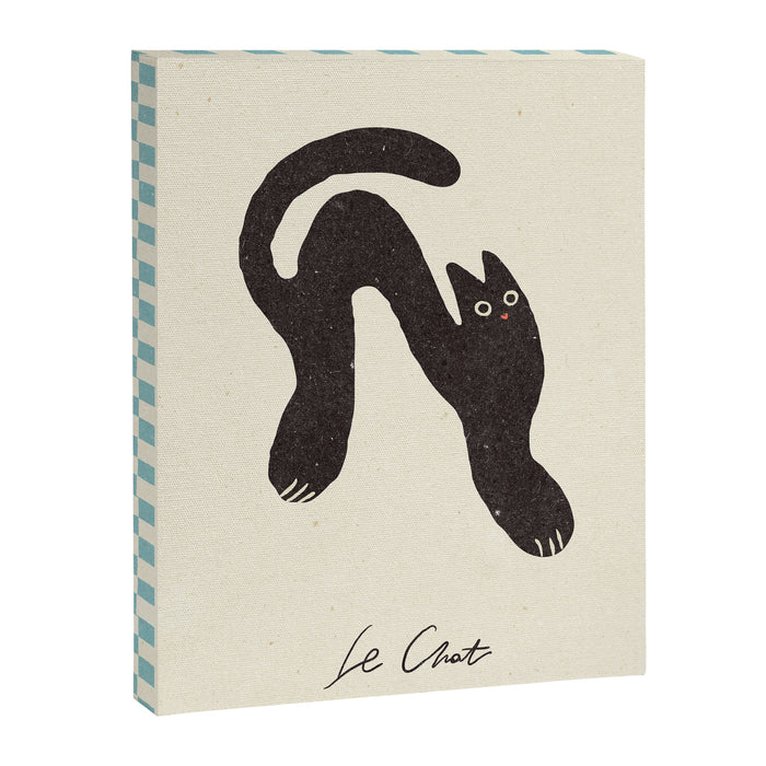 Le Chat. Funny cat illustration Canvas Print Gallery Image 1