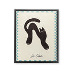 Le Chat. Funny cat illustration Framed Canvas Print Gallery Image 6