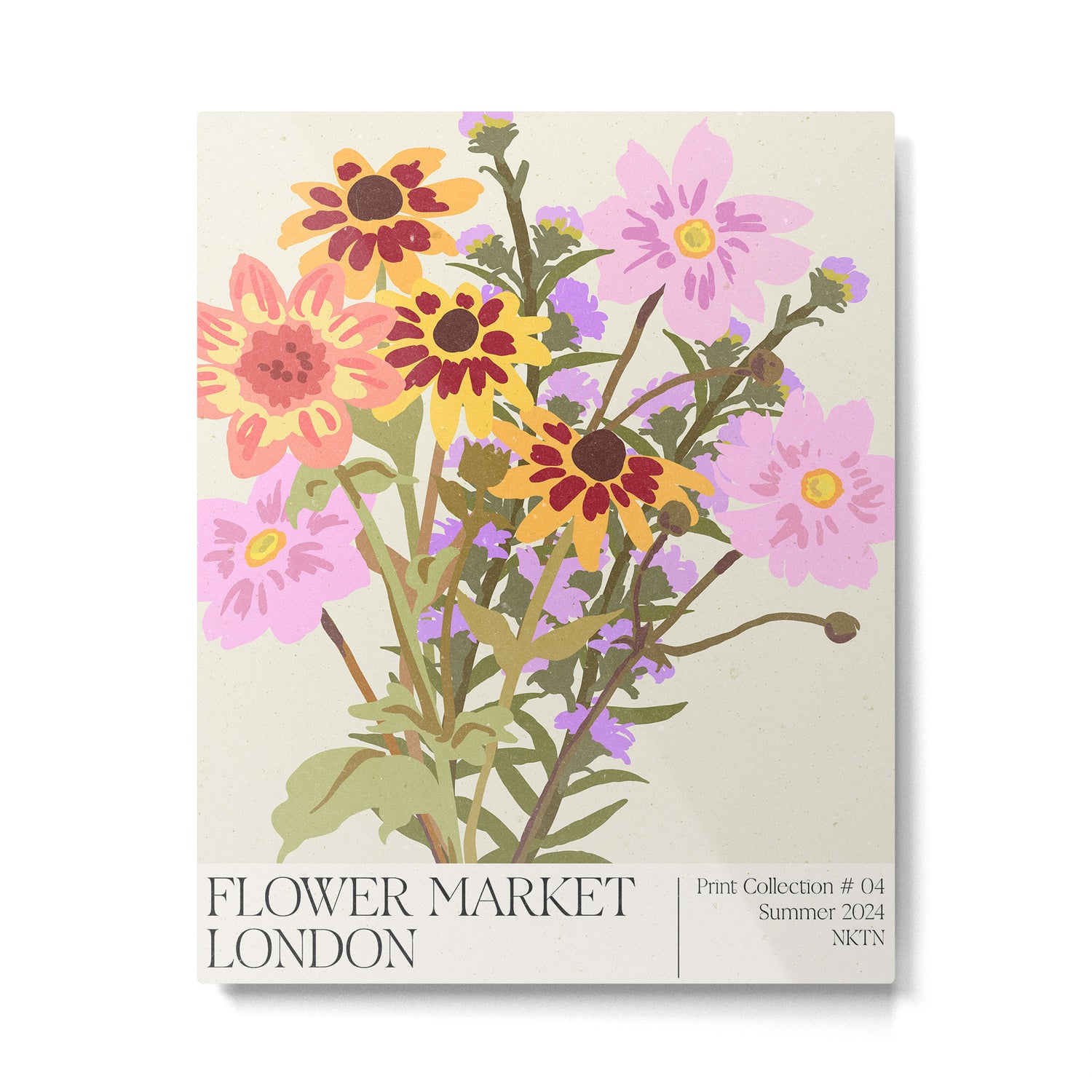 London Flower Market \ Aesthetic cottagecore Metal Print Gallery Image 4