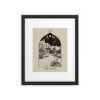 The Moon Tarot Card Poster. Mystic Landscape. Esoteric tarot. Dark moon Framed Art Print Gallery Image 6