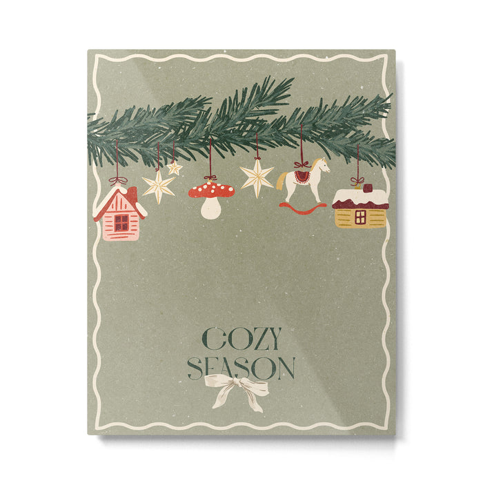 Toys on the Christmas tree. Cozy season Metal Print Gallery Image 1