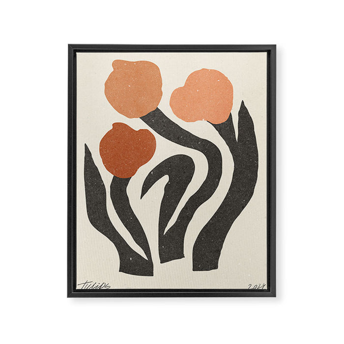 Tulips | modern floral artwork 02 Framed Canvas Print Gallery Image 1