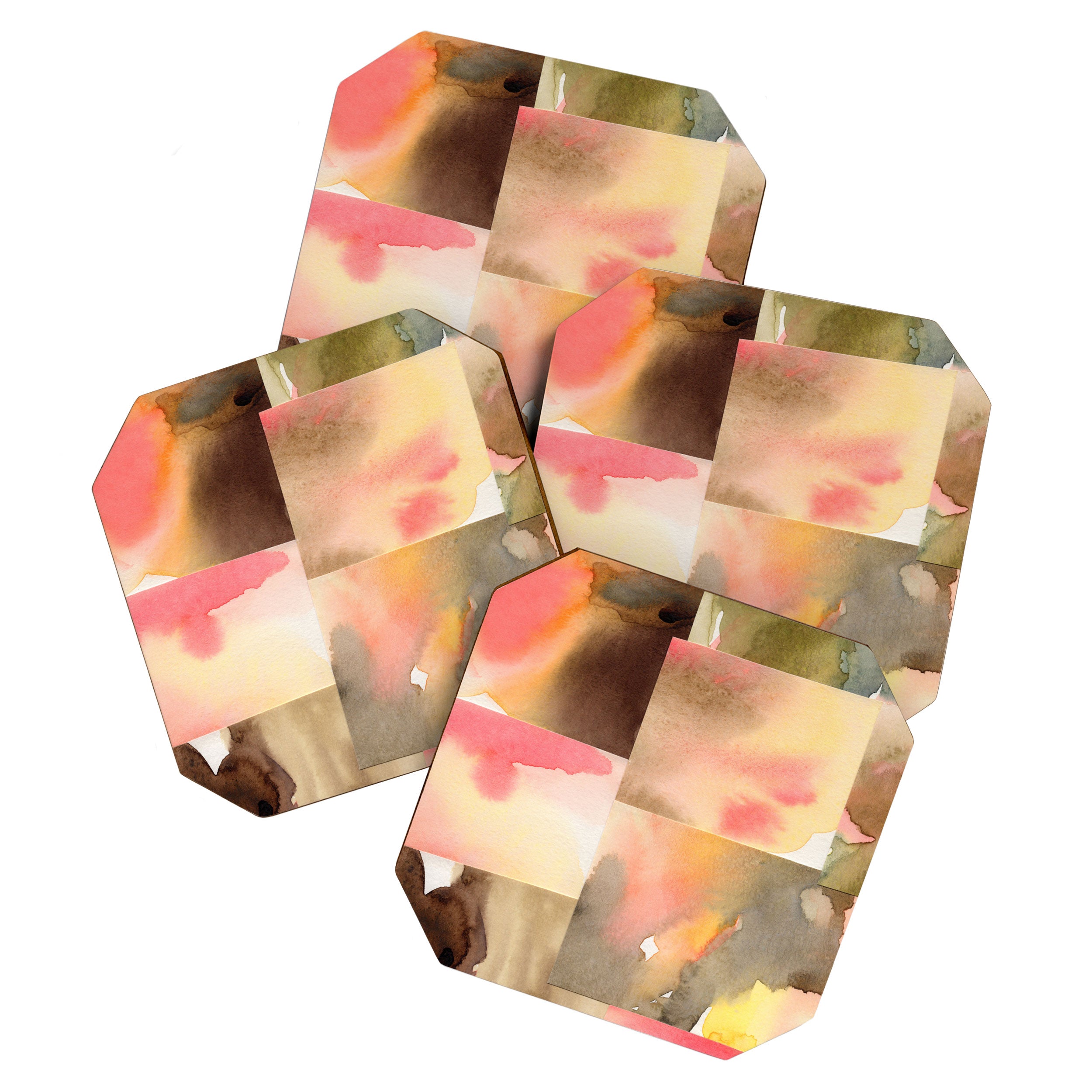 Watercolor Abstract composition 1 Coaster Gallery Image 1