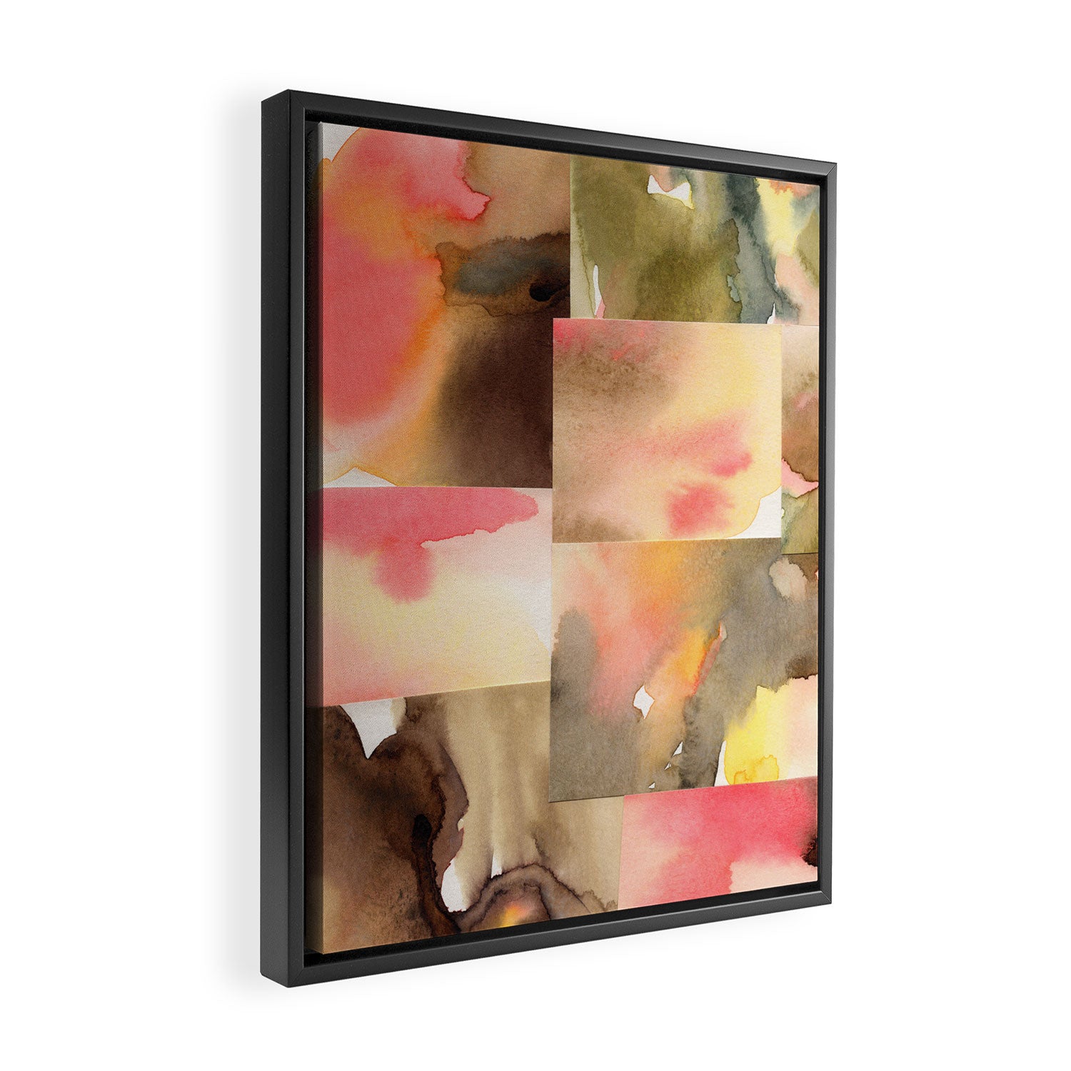 Watercolor Abstract composition 1 Framed Canvas Print Gallery Image 2